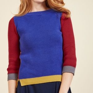 Modcloth Color Block Sweater